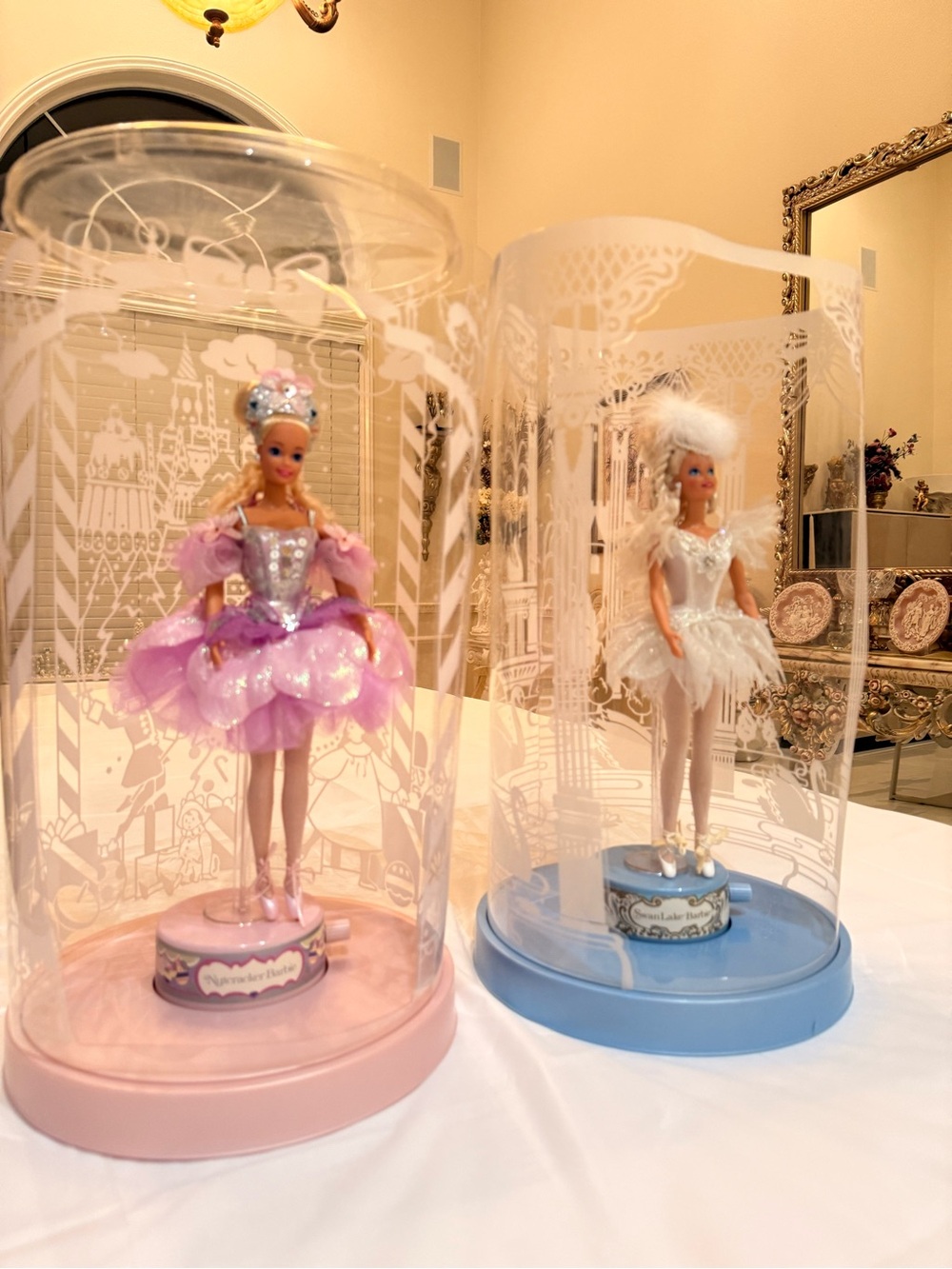 Musical Barbies: Swan Lake Barbie and Nutcracker Barbie.